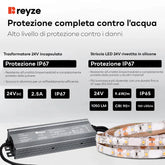 Specchio LED Rotondo | Controllo tramite interruttore a muro | Luce bianca fredda - Reyze Serie Ambient Modello 1